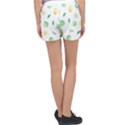 Lemon and limes yellow green watercolor fruits with citrus leaves Pattern Women s Velour Lounge Shorts View2