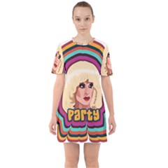 Katya Zamolodchikova Logo Sixties Short Sleeve Mini Dress by milliahood