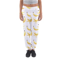 Yellow Banana And Peels Pattern With Polygon Retro Style Women s Jogger Sweatpants by genx