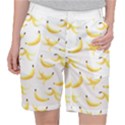 Yellow Banana and peels pattern with polygon retro style Pocket Shorts View1