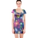 Abstract Background Graphic Space Short Sleeve Bodycon Dress View1