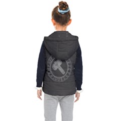 Thor Hammer With Runes Valhalla Tristella Viking Norse Mythology Mjolnir  Kids  Hooded Puffer Vest by snek