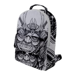 Drawing Samurai Tattoo Sketch Japanese Samurai Flap Pocket Backpack (large) by Sudhe