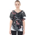 Sleeve Tattoo  Samurai V-Neck Dolman Drape Top View1