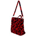 Black and Red Leopard Style Paint Splash Funny Pattern Crossbody Backpack View1