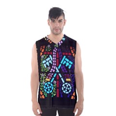 Mosaic Window Rosette Church Glass Men s Basketball Tank Top by Pakrebo