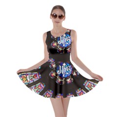 Rosette Stained Glass Window Church Skater Dress by Pakrebo