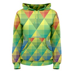 Background Colorful Geometric Triangle Women s Pullover Hoodie by HermanTelo