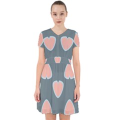 Hearts Love Blue Pink Green Adorable In Chiffon Dress by HermanTelo