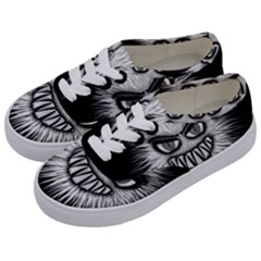 Monster Black White Eyes Kids  Classic Low Top Sneakers by HermanTelo