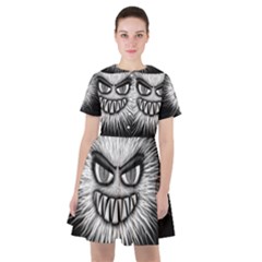 Monster Black White Eyes Sailor Dress by HermanTelo