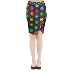 Pattern Background Colorful Design Midi Wrap Pencil Skirt by HermanTelo