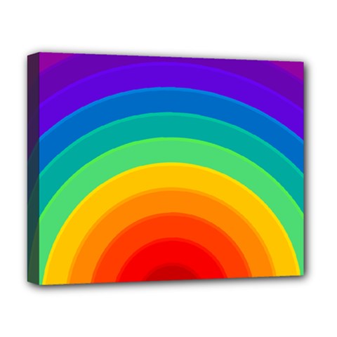 Rainbow Background Colorful Deluxe Canvas 20  X 16  (stretched) by HermanTelo