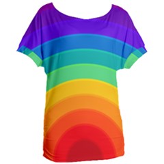 Rainbow Background Colorful Women s Oversized Tee by HermanTelo