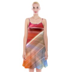 Wave Background Pattern Abstract Spaghetti Strap Velvet Dress by HermanTelo