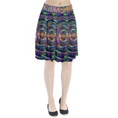 Wave Line Colorful Brush Particles Pleated Skirt by HermanTelo