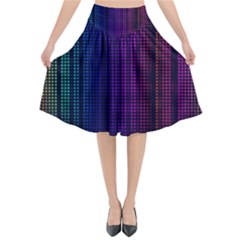 Abstract Background Plaid Flared Midi Skirt by HermanTelo