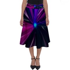 Abstract Background Lightning Perfect Length Midi Skirt by HermanTelo