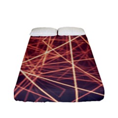 Light Fiber Black Fractal Art Fitted Sheet (full/ Double Size)