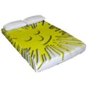 Smilie Sun Emoticon Yellow Cheeky Fitted Sheet (California King Size) View2