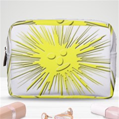 Smilie Sun Emoticon Yellow Cheeky Make Up Pouch (medium) by HermanTelo