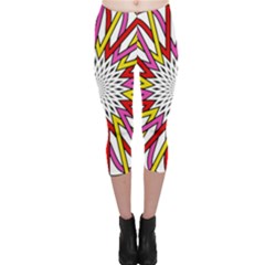 Sun Abstract Mandala Capri Leggings  by HermanTelo