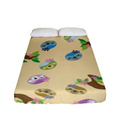 Sloth Neutral Color Cute Cartoon Fitted Sheet (full/ Double Size) by HermanTelo