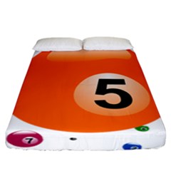 Billiard Ball Ball Game Pink Orange Fitted Sheet (california King Size) by HermanTelo