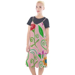 Background Colorful Floral Flowers Camis Fishtail Dress by HermanTelo