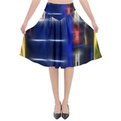 Famous Blue Police Box Flared Midi Skirt by HermanTelo