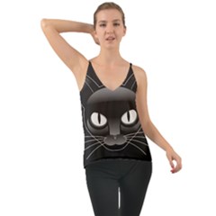 Grey Eyes Kitty Cat Chiffon Cami by HermanTelo