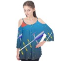 Rocket Spaceship Space Galaxy Flutter Tees View1