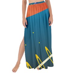 Rocket Spaceship Space Galaxy Maxi Chiffon Tie-up Sarong by HermanTelo