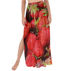 Strawberries Maxi Chiffon Tie-up Sarong by TheAmericanDream