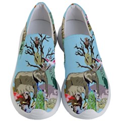 Zoo Animals Peacock Lion Hippo Women s Lightweight Slip Ons by Pakrebo