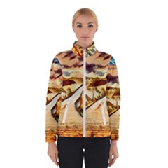 Painting Expressive Colors Texture Winter Jacket by Pakrebo