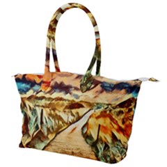 Painting Expressive Colors Texture Canvas Shoulder Bag by Pakrebo