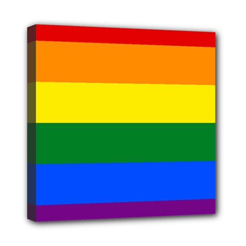 Lgbt Rainbow Pride Flag Mini Canvas 8  X 8  (stretched) by lgbtnation