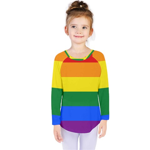 Lgbt Rainbow Pride Flag Kids  Long Sleeve Tee by lgbtnation