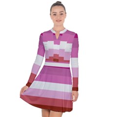 Lesbian Pride Flag Long Sleeve Panel Dress by lgbtnation