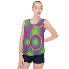 Background Colourful Circles Bubble Hem Chiffon Tank Top by HermanTelo