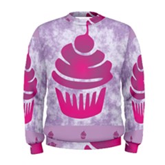 Cupcake Food Purple Dessert Baked Men s Sweatshirt by HermanTelo