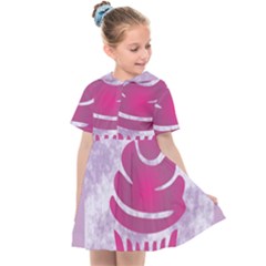 Cupcake Food Purple Dessert Baked Kids  Sailor Dress by HermanTelo