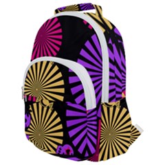 Seamless Halloween Day Dead Rounded Multi Pocket Backpack by HermanTelo