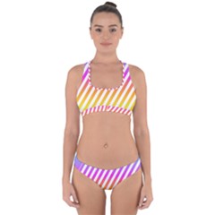 Abstract Lines Mockup Oblique Cross Back Hipster Bikini Set by HermanTelo