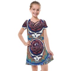 Grateful Dead Ahead Of Their Time Kids  Cross Web Dress by Sapixe