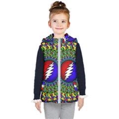 Grateful Dead Kids  Hooded Puffer Vest by Sapixe