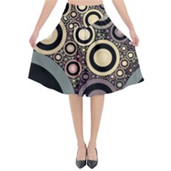 Art Retro Vintage Flared Midi Skirt by HermanTelo