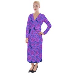 Roses Velvet Maxi Wrap Dress by BubbSnugg