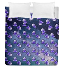 Kawaii Space Rocket Pattern Duvet Cover Double Side (queen Size) by snowwhitegirl